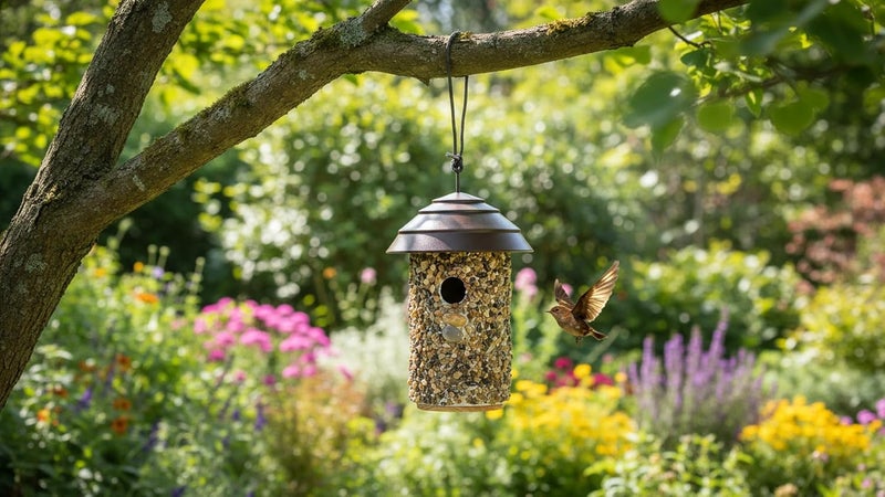 CEDAR ALPHA Pebble Stone Bird House for Outside Clearance, HDPE Roof Bird House for Outdoor, Heavy Duty Stone, Hanging Birdhouse for Outside, Wren House 10 Year Lasting (Black - Image 4